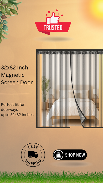 Mesh Screen Net Home Magnetic Foldable Anti Mosquito Door Curtains