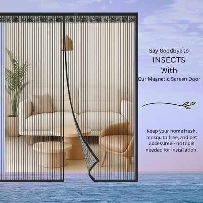 Mesh Screen Net Home Magnetic Foldable Anti Mosquito Door Curtains