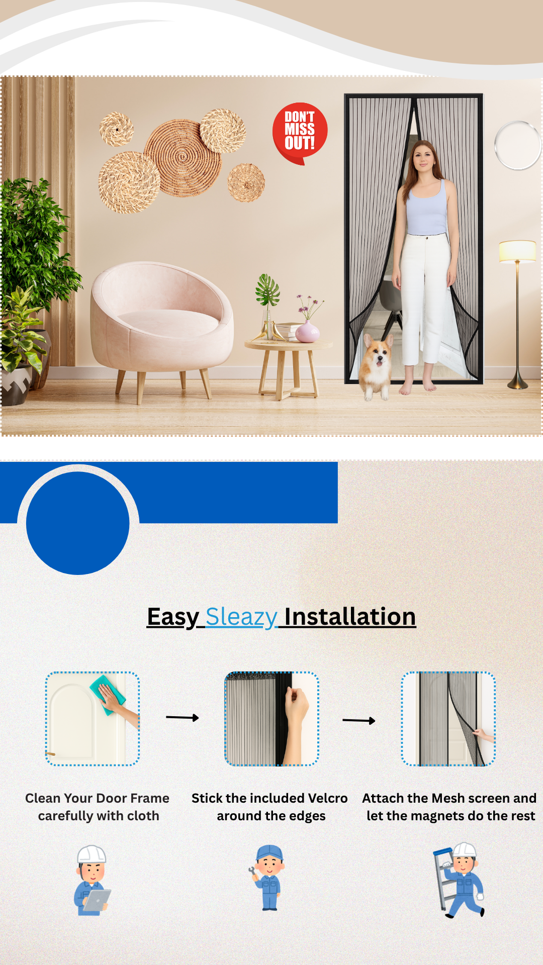 Mesh Screen Net Home Magnetic Foldable Anti Mosquito Door Curtains